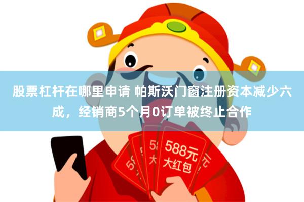 股票杠杆在哪里申请 帕斯沃门窗注册资本减少六成，经销商5个月0订单被终止合作