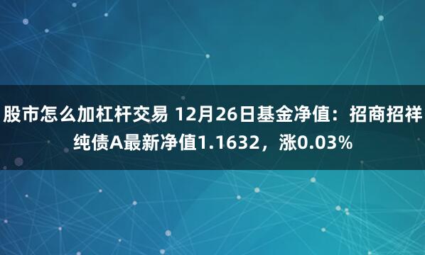 股市怎么加杠杆交易 12月26日基金净值：招商招祥纯债A最新净值1.1632，涨0.03%