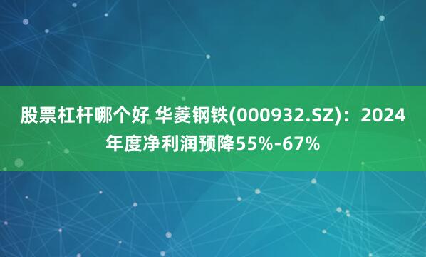 股票杠杆哪个好 华菱钢铁(000932.SZ)：2024年度净利润预降55%-67%