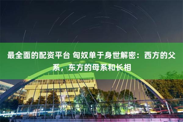 最全面的配资平台 匈奴单于身世解密：西方的父系，东方的母系和长相